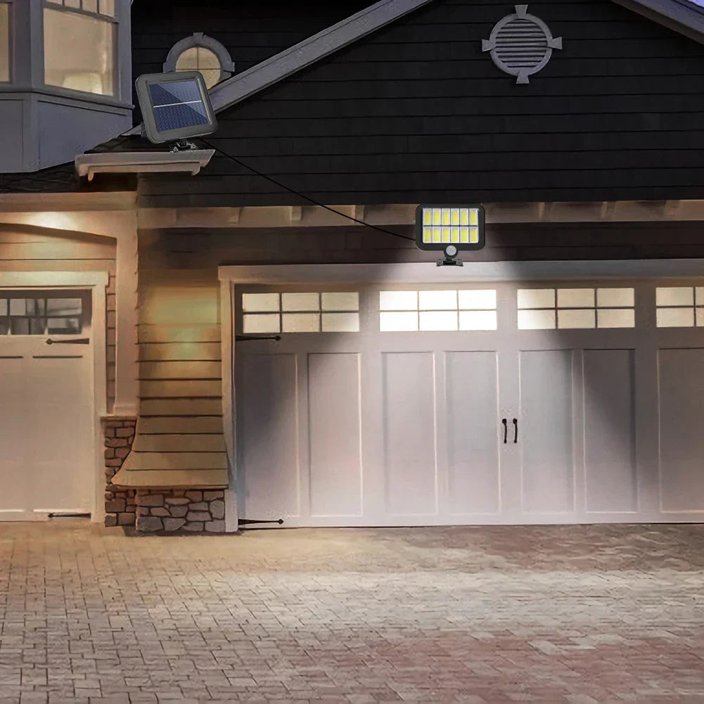 160LED Solar Powered Wall Light Waterproof Outdoor Motion Sensor Lighting Park Courtyard Fence Street Garden Decoration Lamp