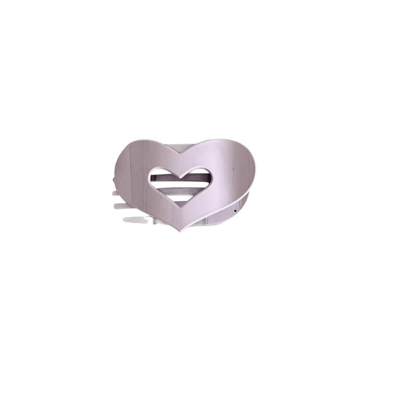 Cross-border no-knock on head heart-shaped flat grab clip women 2025 new abalone clip back head disc hair tie ponytail clip hair accessories