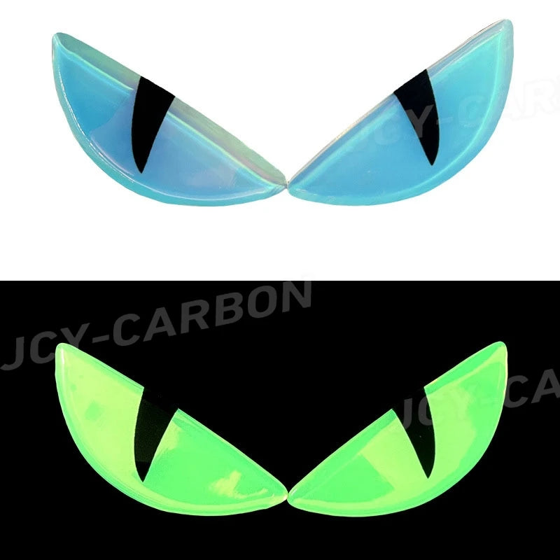 3D Devil's Eye Luminous Stickers Motorcycle Helmets Night Light Decor Cute Eyes Vinyl Decal Reflective Stickers Accessories