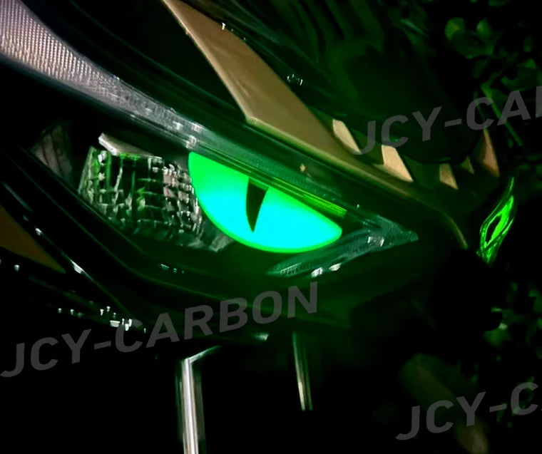 3D Devil's Eye Luminous Stickers Motorcycle Helmets Night Light Decor Cute Eyes Vinyl Decal Reflective Stickers Accessories