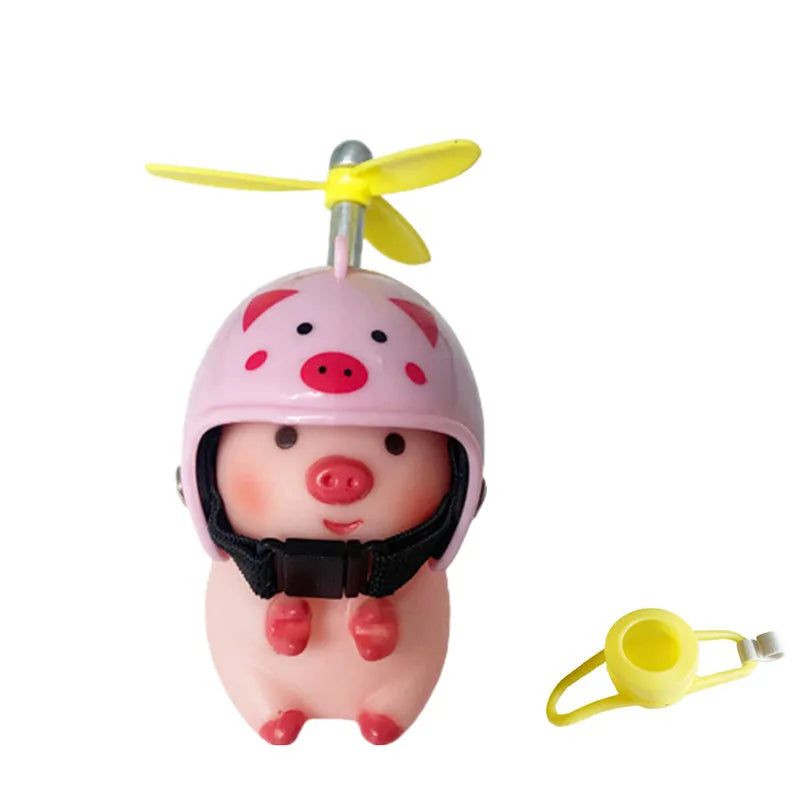 Car Styling Ornaments Auto Little Panda Small Pig Animal Toy Car Motocycle Decor Sticker With Helmet Break Wind Moto Driving Toy