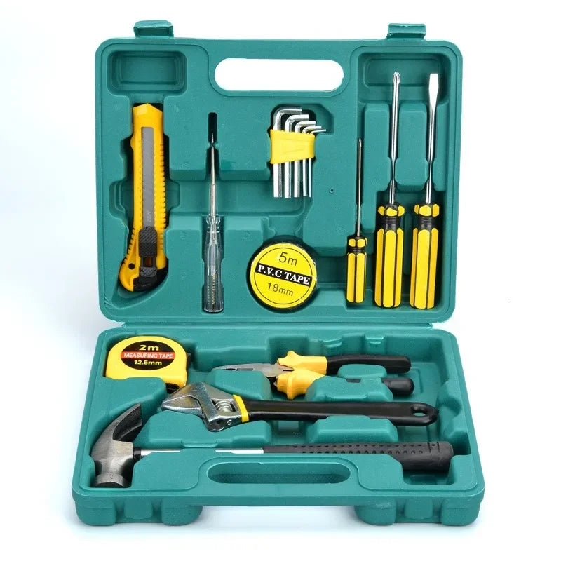 12/16PCS Repair Tool Set Maintenance Tool Kits for Homeowner General Hand Tool Set and Toolbox Storage Case