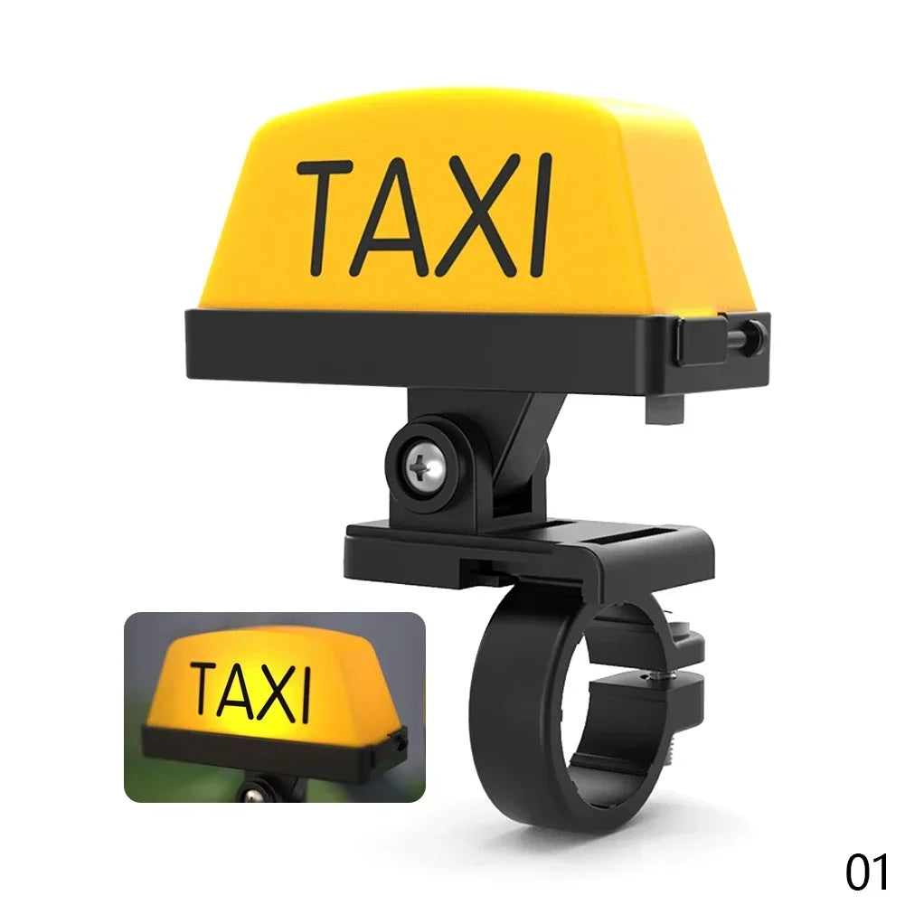 Motorcycle Decoration Modified Light Adjustable Handle Helmet Light USB Rechargable Warning Taxi Box Sign LED Lamp